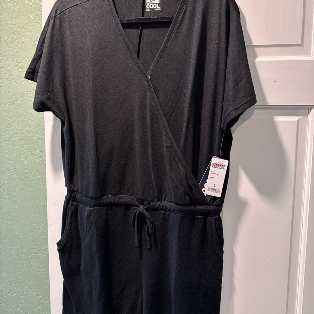 32 Degrees Black V-Neck shorts Romper